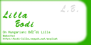 lilla bodi business card